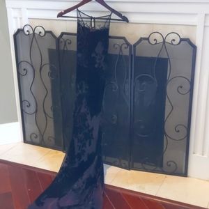 Elegant long velvet dress